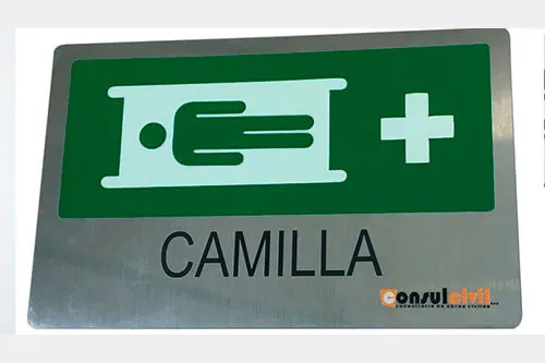 Aviso de enfermería en acrílico cortado con láser