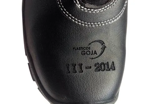 Botas de dotación marcadas con láser