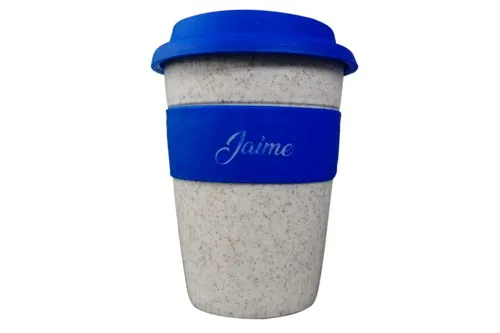 Vaso plástico con logo grabado con láser